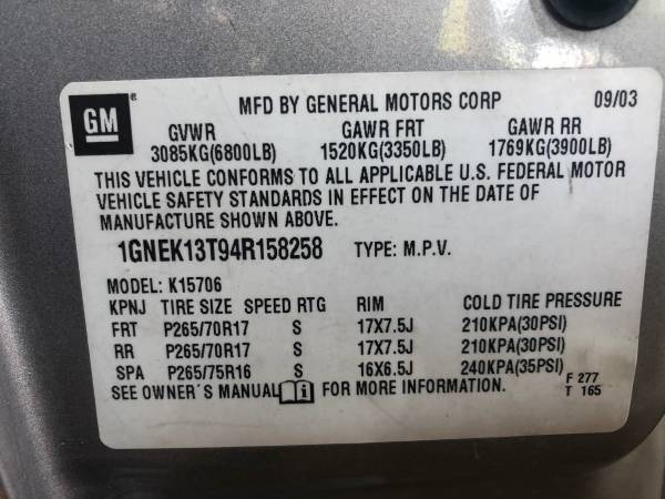 Chevy Tahoe Z71 4wd 2004 for sale in Moscow, WA – photo 9