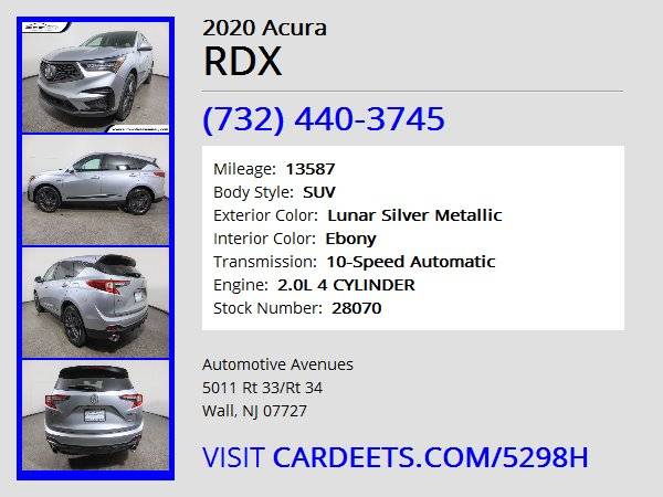 2020 Acura RDX, Lunar Silver Metallic - - by dealer for sale in Wall, NJ – photo 22