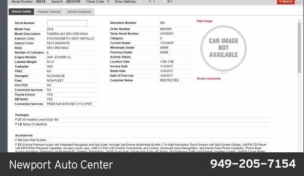 2018 Toyota Tundra SR5 SKU:JX233145 Pickup - cars & trucks - by... for sale in Newport Beach, CA – photo 2
