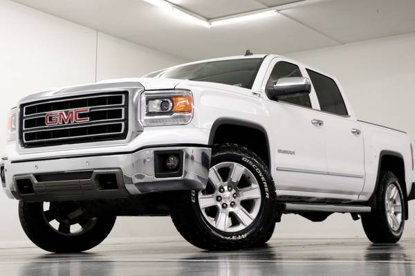 HEATED COOLED LEATHER White 2014 GMC Sierra 1500 SLT 4X4 4WD Crew for sale in Clinton, KS – photo 23