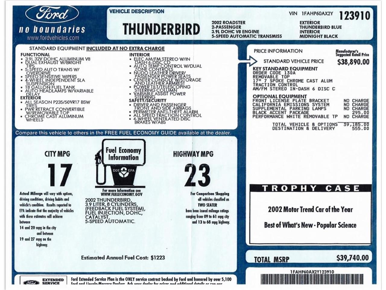 2002 Ford Thunderbird for sale in Davenport, IA – photo 85