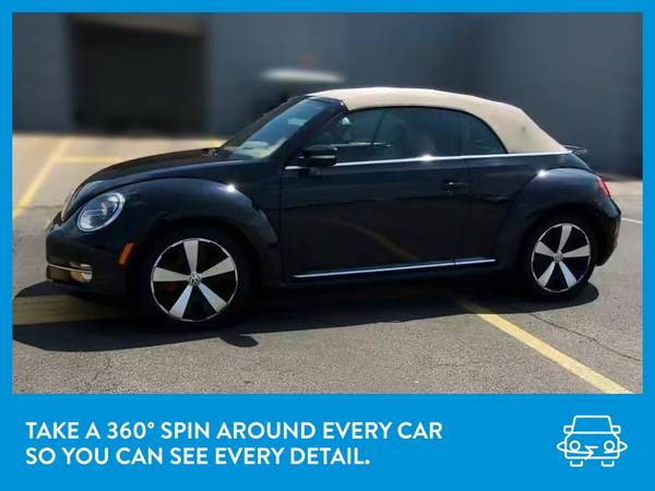 2013 VW Volkswagen Beetle Turbo Convertible 2D Convertible Black for sale in Madison, WI – photo 3