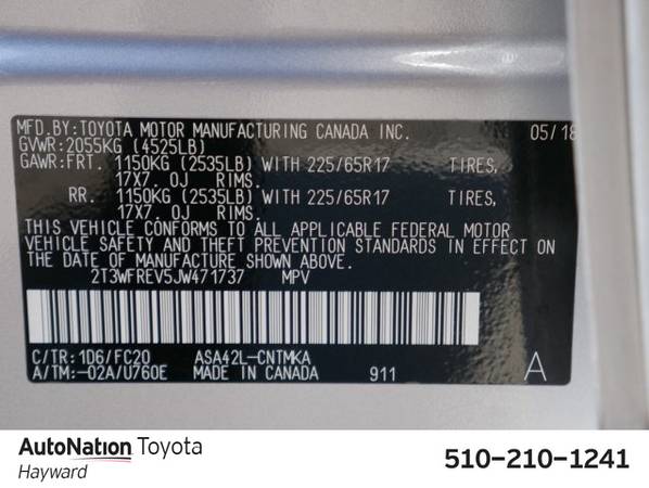 2018 Toyota RAV4 XLE SKU:JW471737 SUV for sale in Hayward, CA – photo 23