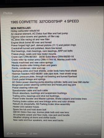 1965 Chevy corvette convertible for sale in Dearing, FL – photo 24