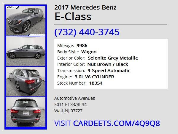 2017 Mercedes-Benz E-Class, Selenite Grey Metallic for sale in Wall, NJ – photo 22