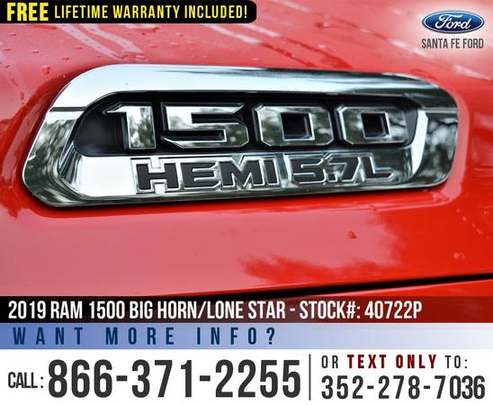 2019 RAM 1500 BIG HORN/LONE STAR *** Push to Start, Camera *** -... for sale in Alachua, FL – photo 10