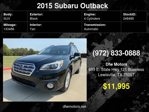 2015 Subaru Outback Premium AWD SUPER NICE - cars & trucks - by... for sale in Lewisville, TX – photo 24