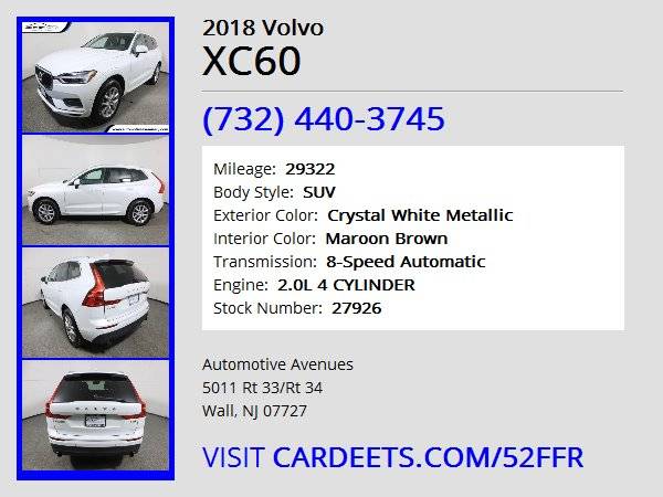 2018 Volvo XC60, Crystal White Metallic - - by dealer for sale in Wall, NJ – photo 22