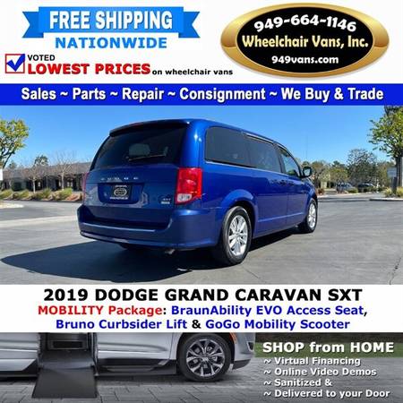 2019 Dodge Grand Caravan SXT Wheelchair Van Mobility Package Conver for sale in LAGUNA HILLS, UT – photo 9