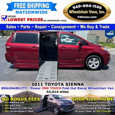 2011 Toyota Sienna LE Wheelchair Van BraunAbility - Power Fold Out for sale in LAGUNA HILLS, NV – photo 3