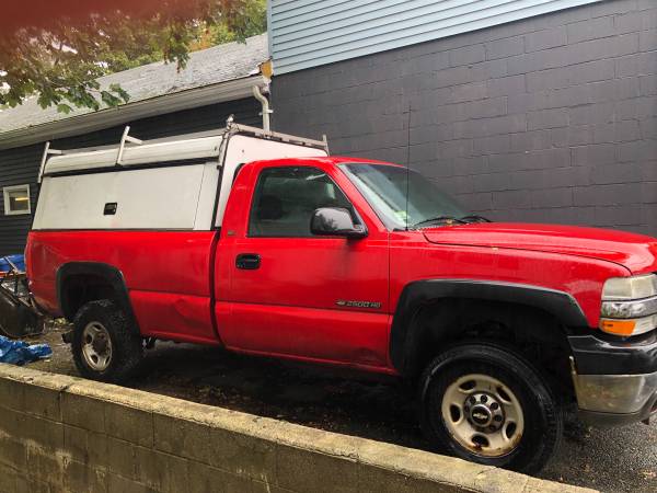 2002 Chevy Silverado 2500, V8, plow hitch, large bed cover for sale in QUINCY, MA – photo 2