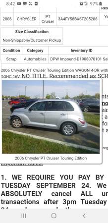 2006 Silver PT Cruiser for sale in Washington, District Of Columbia – photo 2