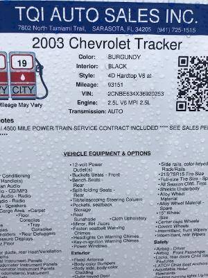 2003 CHEVROLET TRACKER LT - cars & trucks - by dealer - vehicle... for sale in Sarasota, FL – photo 14