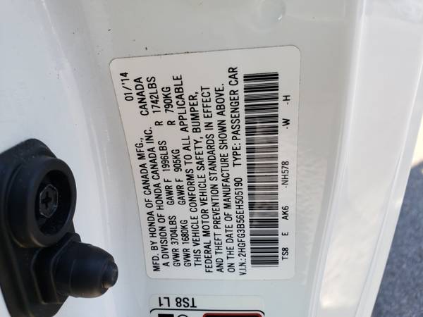 2014 Honda Civic LX coupe White for sale in Jonesboro, AR – photo 22