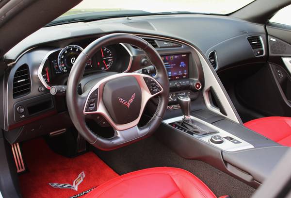 2016 Corvette coupe, White/Red, black wheels, auto, only 4K miles! for sale in Janesville, WI – photo 4