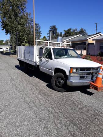 Chevy 3500hd 12f flatbed - cars & trucks - by owner - vehicle... for sale in Simi Valley, CA