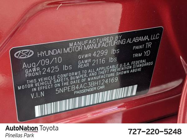 2011 Hyundai Sonata GLS SKU:BH124169 Sedan - cars & trucks - by... for sale in Pinellas Park, FL – photo 23