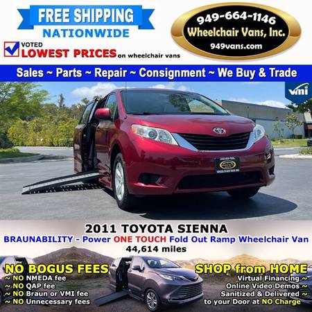 2011 Toyota Sienna LE Wheelchair Van BraunAbility - Power Fold Out for sale in LAGUNA HILLS, NV – photo 2