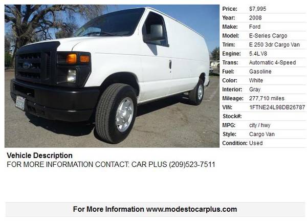 2013 CHEVROLET EXPRESS 2500 FULL SIZE CARGO VAN FLEX FUEL ONE OWNER for sale in Modesto, CA – photo 20