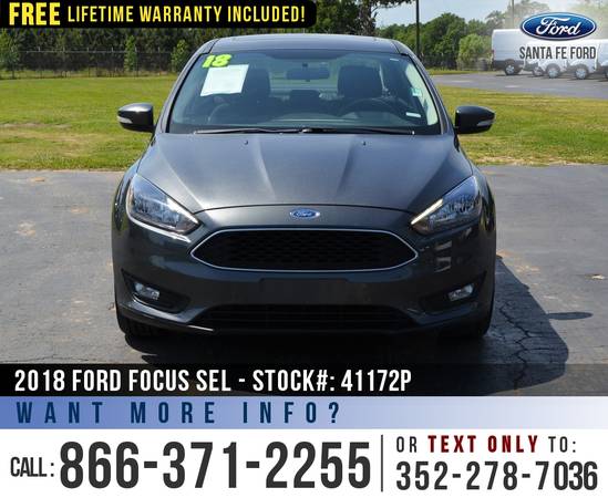 2018 Ford Focus SEL Sunroof - Backup Camera - Cruise Control for sale in Alachua, FL – photo 2