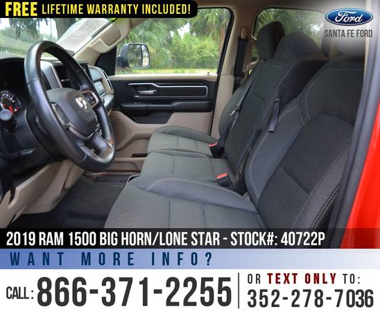 *** 2019 RAM 1500 BIG HORN/LONE STAR *** Bedliner - Push to Start -... for sale in Alachua, FL – photo 13