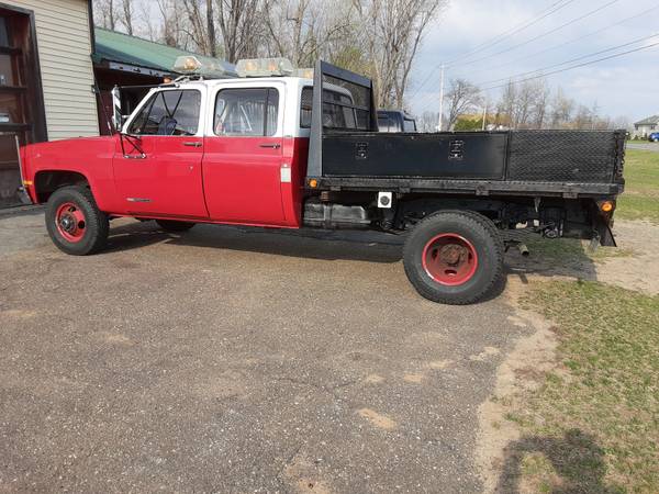 1990 GMC K3500 4x4 CREW CAB DUALLY DIESEL SQUARE BODY - cars & for sale in Plattsburgh, NY – photo 3