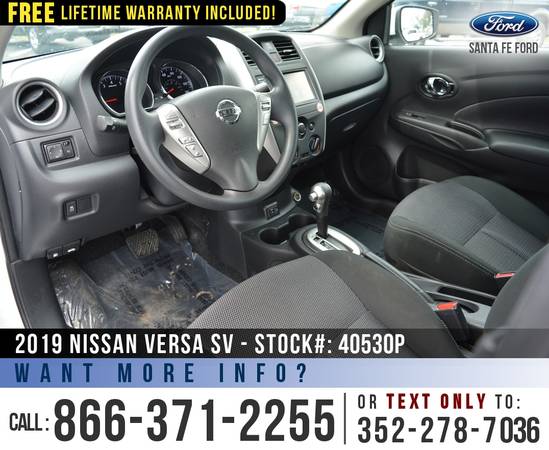 2019 Nissan Versa Sedan SV *** Keyless Entry, Camera, Touchscreen... for sale in Alachua, FL – photo 9