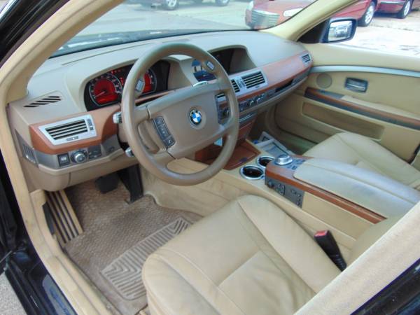 2006 BMW 750I LEATHER V8 LOADED MOON NEWER TIRES CLEAN IN/OUT BLACK... for sale in Union Grove, IL – photo 9