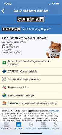 CLEAN CARFAX , 1-OWNER, 2017 Nissan Versa SV GAS SAVER, GREAT DEAL! for sale in dallas, GA – photo 22