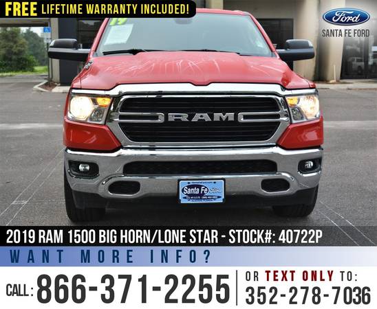 *** 2019 RAM 1500 BIG HORN/LONE STAR *** Bedliner - Push to Start -... for sale in Alachua, FL – photo 2