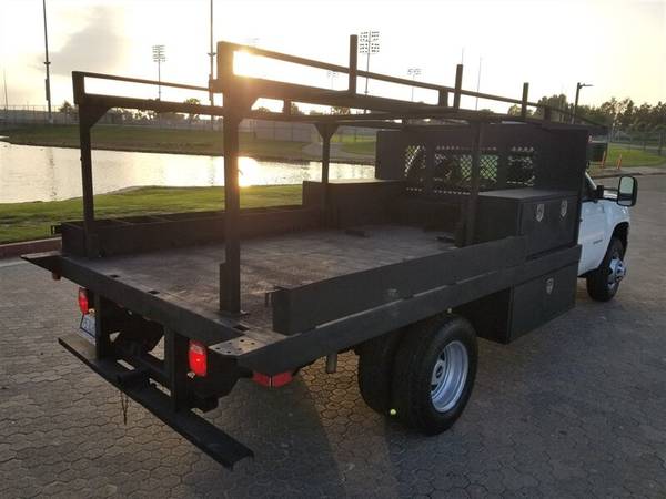 2013 GMC 3500 flat bed with heavy duty ladder rack,12 foot bed , -... for sale in Santa Ana, CA – photo 3