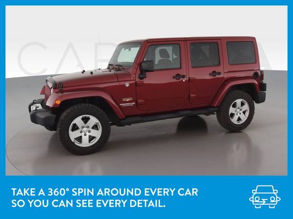 2012 Jeep Wrangler Unlimited Sahara Sport Utility 4D suv Red for sale in Cleveland, OH – photo 3