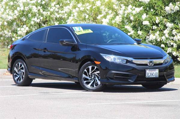 2017 Honda Civic LX-P coupe Crystal Black Pearl for sale in Livermore, CA – photo 2