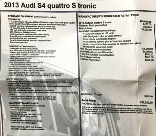 2013 AUDI S4 QUATTRO - cars & trucks - by owner - vehicle automotive... for sale in Fountain Valley, CA – photo 17