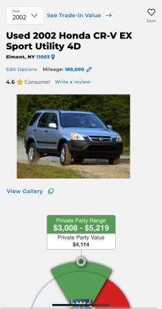 2002 Honda CR-V EX mint for sale for sale in Elmont, NY – photo 16