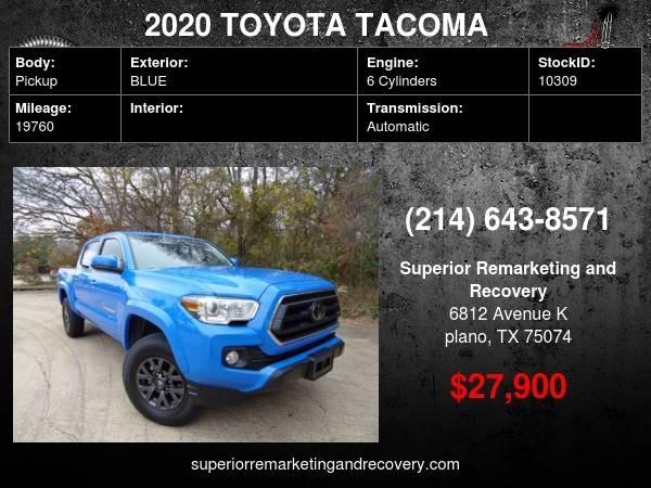 2020 TOYOTA TACOMA DOUBLE CAB - cars & trucks - by dealer - vehicle... for sale in Plano, TX – photo 24
