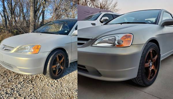 Beautiful 2002 Honda Civic EX Coupe: Avalanche Grey/ Gold... for sale in Swisher, IA – photo 9