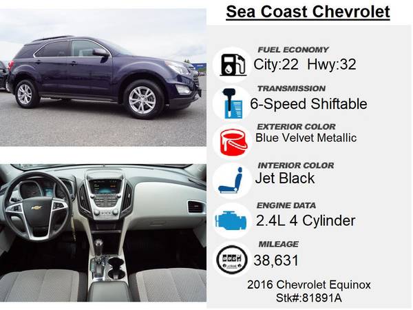 2016 Chevrolet Chevy Equinox LT - - by dealer for sale in Ocean, NJ – photo 5