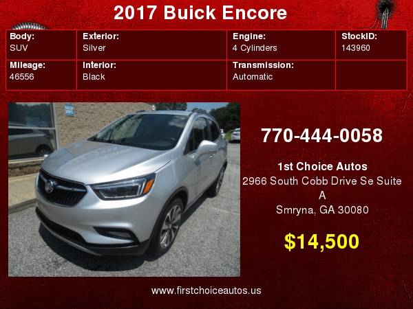 2017 Buick Encore FWD 4dr Essence for sale in Smryna, GA – photo 5