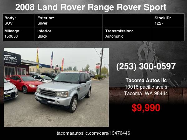 2008 Land Rover Range Rover Sport HSE 4x4 4dr SUV - cars & trucks -... for sale in Tacoma, WA – photo 13