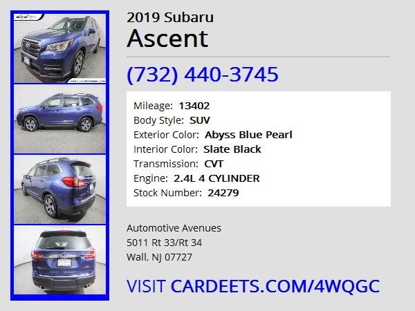 2019 Subaru Ascent, Abyss Blue Pearl - cars & trucks - by dealer -... for sale in Wall, NJ – photo 22