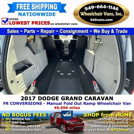 2017 Dodge Grand Caravan SE Wheelchair Van FR Conversions - Manual for sale in LAGUNA HILLS, NV – photo 14