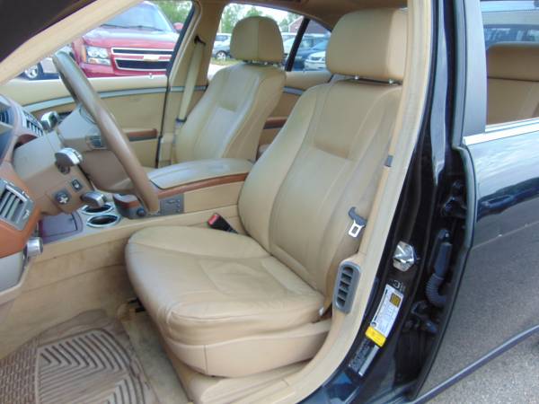 2006 BMW 750I LEATHER V8 LOADED MOON NEWER TIRES CLEAN IN/OUT BLACK... for sale in Union Grove, WI – photo 11