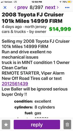 toyota fj cruiser for sale in NEW YORK, NY – photo 2