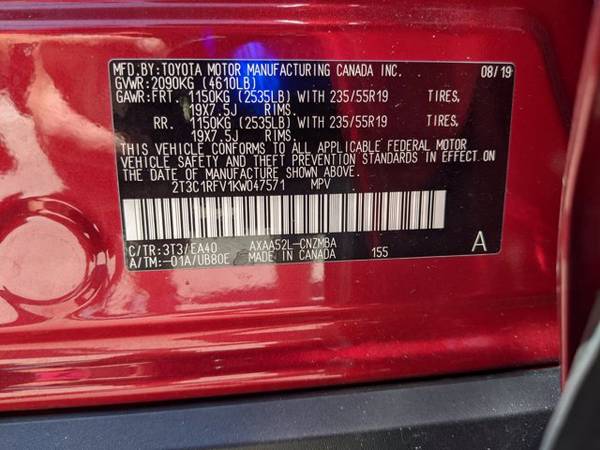 2019 Toyota RAV4 XLE Premium SKU: KW047571 SUV - - by for sale in Margate, FL – photo 20