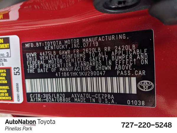 2019 Toyota Camry XSE SKU:KU290047 Sedan - cars & trucks - by dealer... for sale in Pinellas Park, FL – photo 23