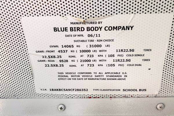 2012 BLUE BIRD BLUE BIRD VISION - - by dealer for sale in Johnstown, VT – photo 22