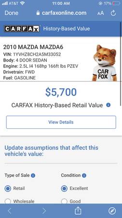 ! 2010 Mazda Mazda6 I Touring, 63k Miles, 4 Cylinder, Clean Carfax for sale in Clifton, NJ – photo 12