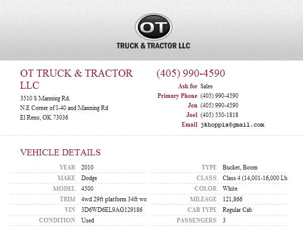 2010 Dodge 4500 4wd 34ft work height Bucket Truck 6.7 Diesel for sale in Little Rock, AR – photo 24