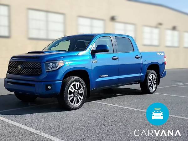 2018 Toyota Tundra CrewMax SR5 Pickup 4D 5 1/2 ft pickup Blue - -... for sale in Visalia, CA – photo 3